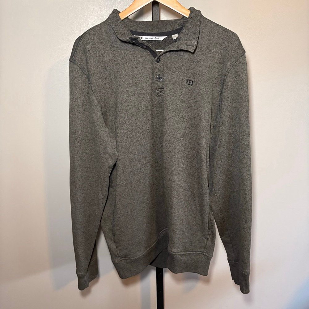 Men's Travis Mathew Gray Crewneck Sweater‎ XL